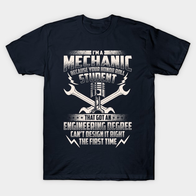 Mechanical Engineering Degree Funny Mechanical Engineer T-Shirt by savariya